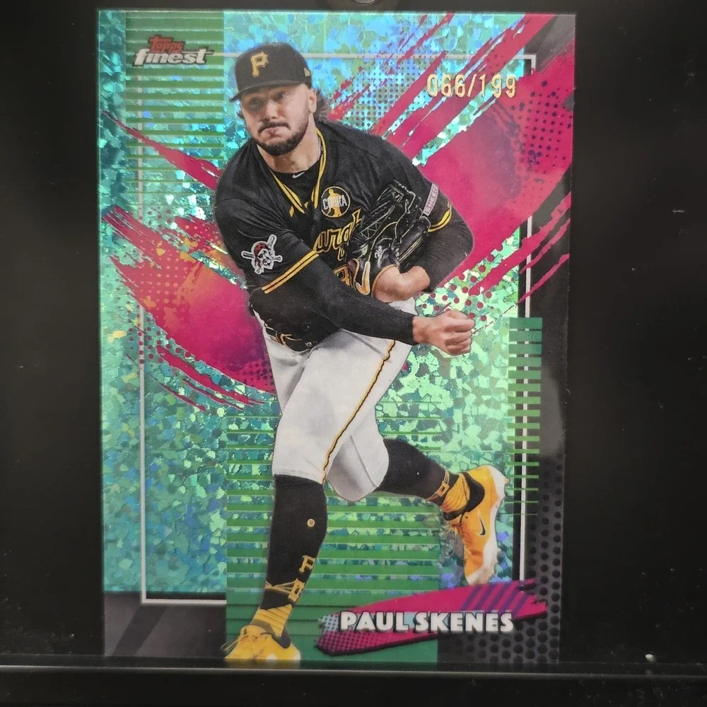 2026 Topps Finest Paul Skenes Rare Aqua Mini Diamond Refractor /199, Uncommon